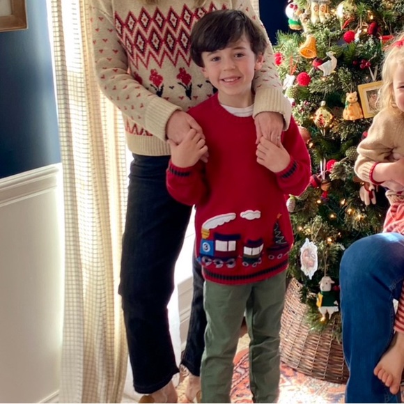 Green Dog Boys Holiday Train Sweater - Picture 6 of 6